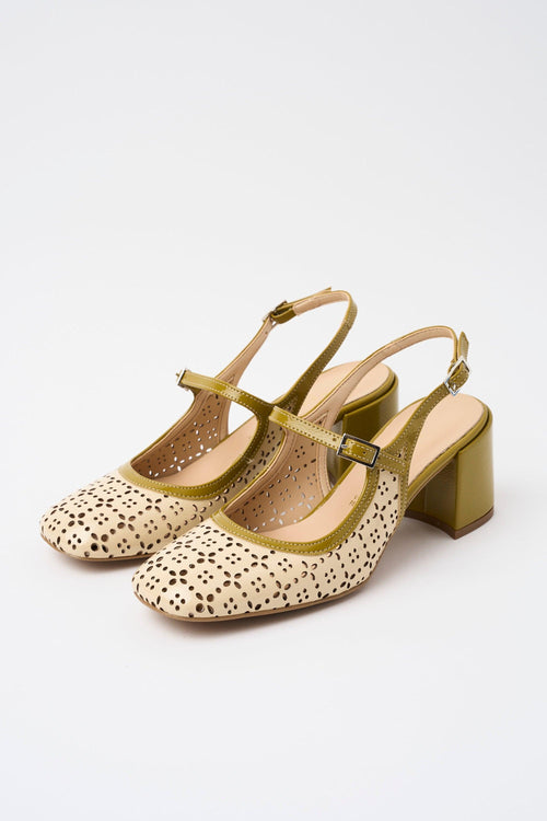 Mary Jane Crema+senape Donna