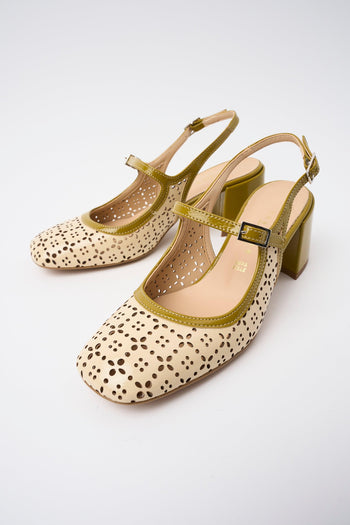 Mary Jane Crema+senape Donna - 6