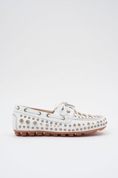 Mocassino Off White Donna