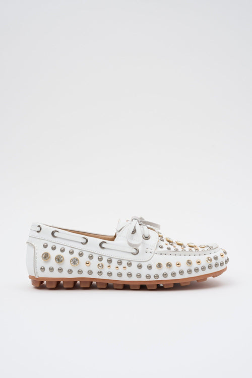Mocassino Off White Donna