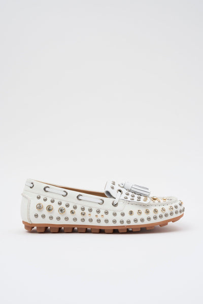Mocassino Off White Donna