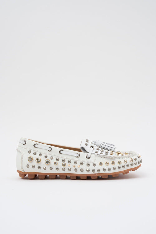 Mocassino Off White Donna