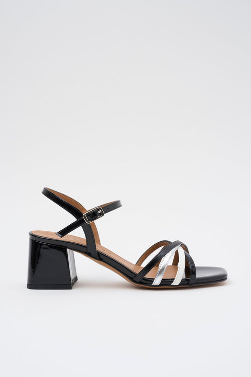 Sandalo Nero+multi Donna
