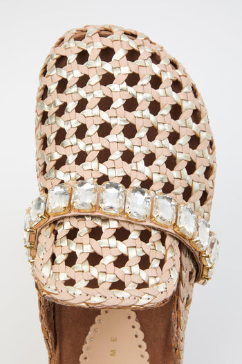 Ciabatta Beige/platino Donna - 8