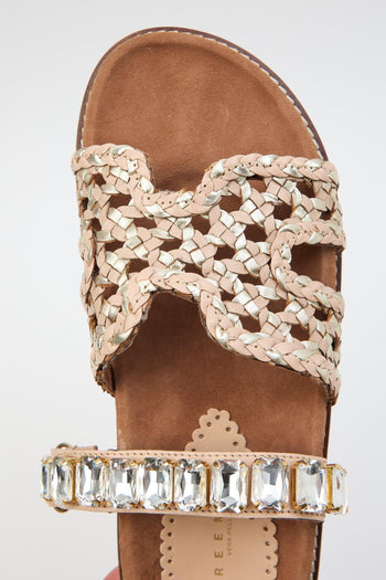 Ciabatta Beige/platino Donna - 6