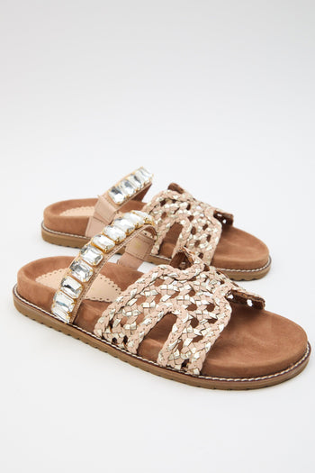 Ciabatta Beige/platino Donna - 7