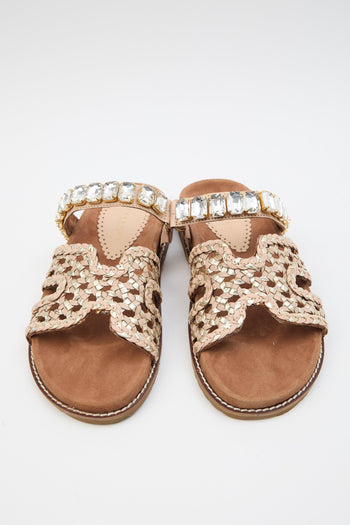 Ciabatta Beige/platino Donna - 8