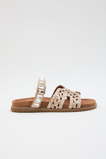 Ciabatta Beige/platino Donna - 9