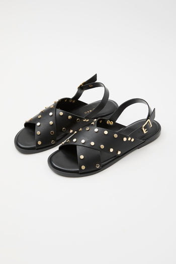 Sandalo Nero+oro Donna - 2