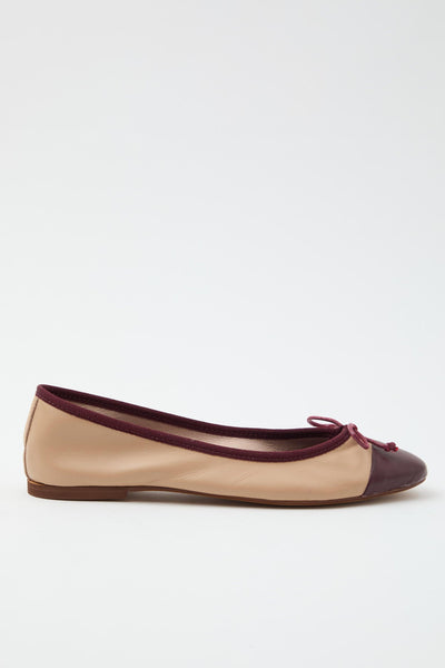 Ballerina Crema+bordeaux Donna