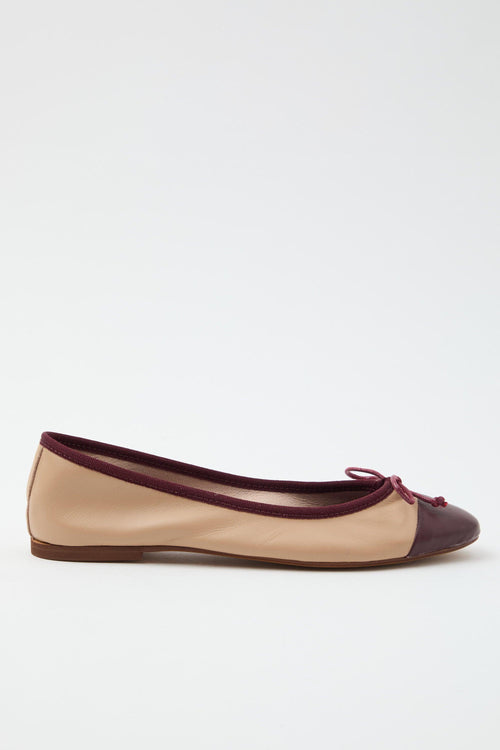 Ballerina Crema+bordeaux Donna