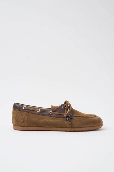 Mocassino Taupe+cioccolato Donna