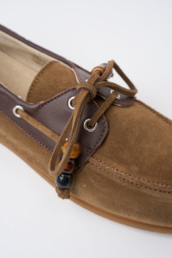 Mocassino Taupe+cioccolato Donna - 4