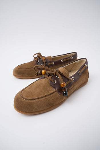 Mocassino Taupe+cioccolato Donna - 6