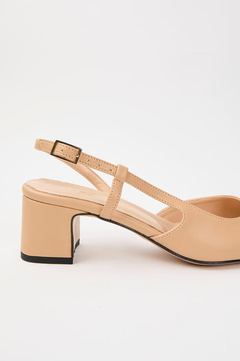 Slingback Nero+naturale Donna - 4
