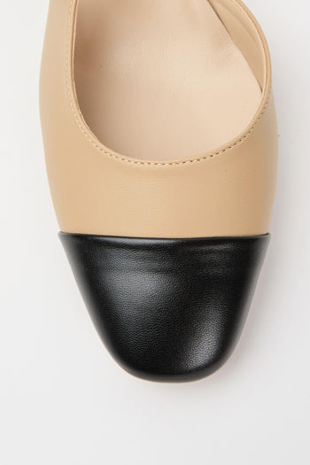 Slingback Nero+naturale Donna - 6