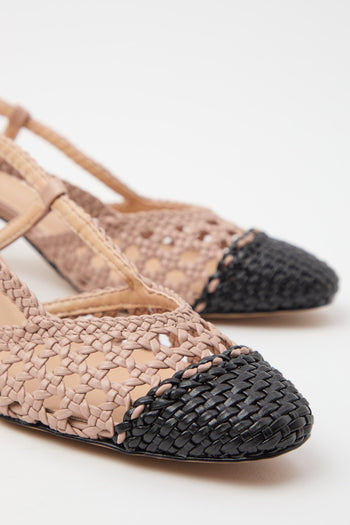 Slingback Nero+nude Donna - 3