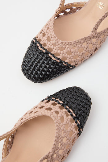 Slingback Nero+nude Donna - 4