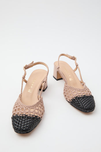 Slingback Nero+nude Donna - 7
