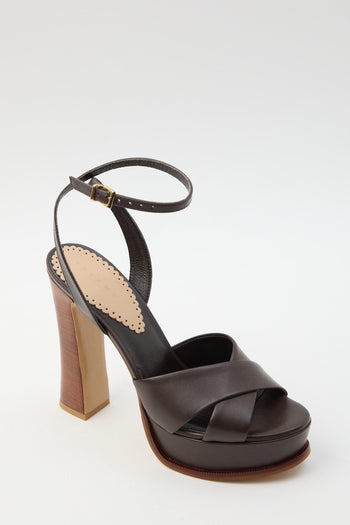 Sandalo Dark Brown Donna - 4