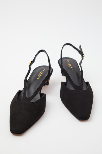 Slingback Nero Donna - 6