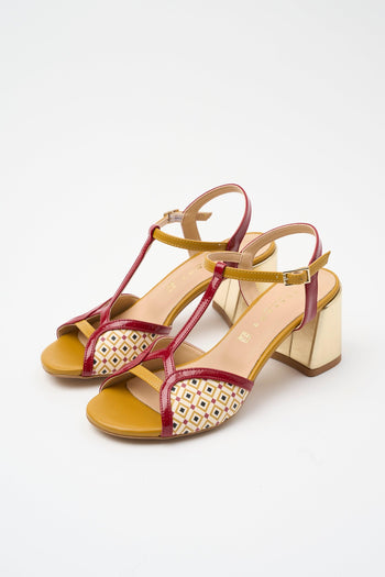 Sandalo Rosso+ocra Donna - 7