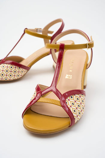Sandalo Rosso+ocra Donna - 3
