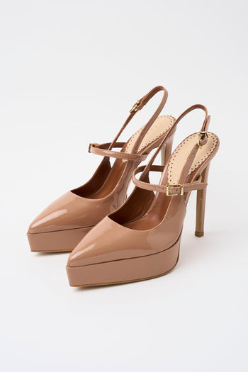 Slingback Dark Nude Donna - 2
