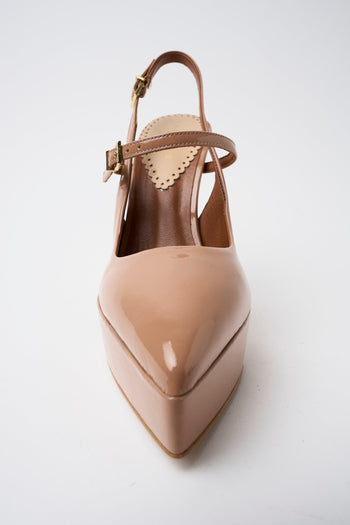 Slingback Dark Nude Donna - 4