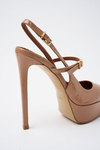 Slingback Dark Nude Donna - 5
