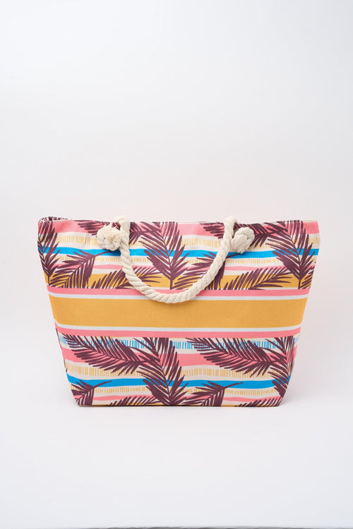 Borsa Foglie/righe Donna