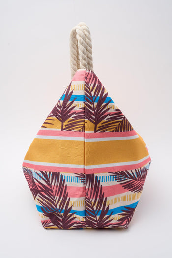 Borsa Foglie/righe Donna - 4