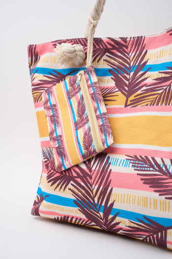 Borsa Foglie/righe Donna - 5
