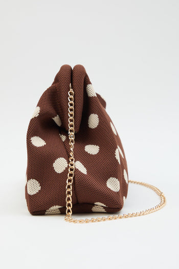Borsa Pois Marrone/beige Donna - 3