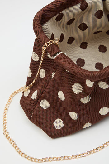 Borsa Pois Marrone/beige Donna - 4