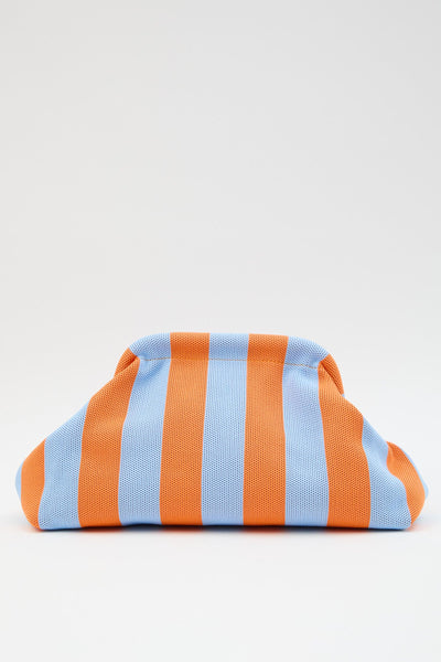 Borsa Righe Arancio/azzurro Donna