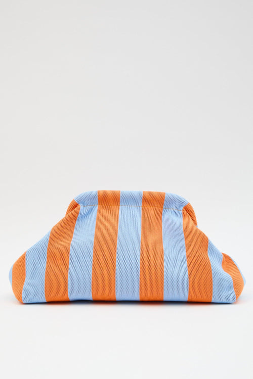 Borsa Righe Arancio/azzurro Donna