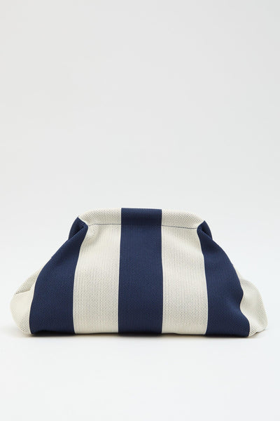 Borsa Righe Beige/blu Donna