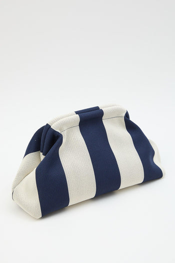 Borsa Righe Beige/blu Donna - 2