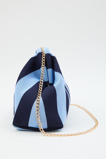 Borsa Righe Blu/azzurro Donna - 3