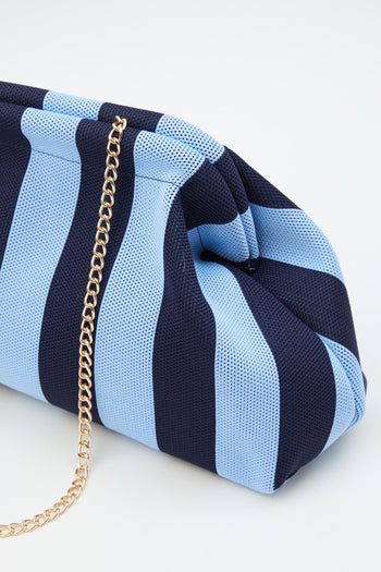 Borsa Righe Blu/azzurro Donna - 4