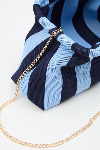 Borsa Righe Blu/azzurro Donna - 5
