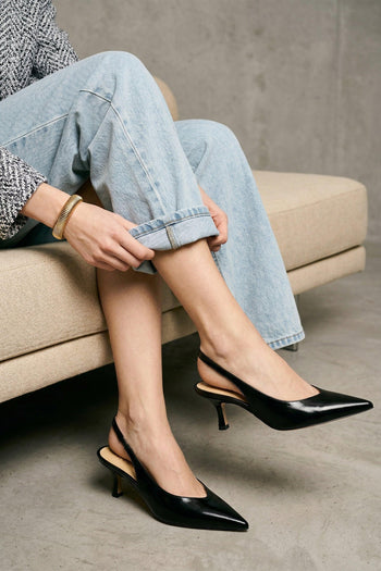 Slingback Nero Donna - 6