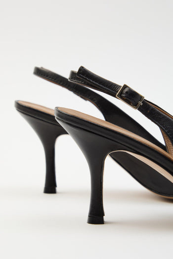 Slingback Nero Donna - 7