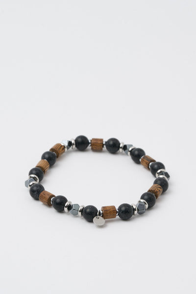 Bracciali Nero/legno Uomo