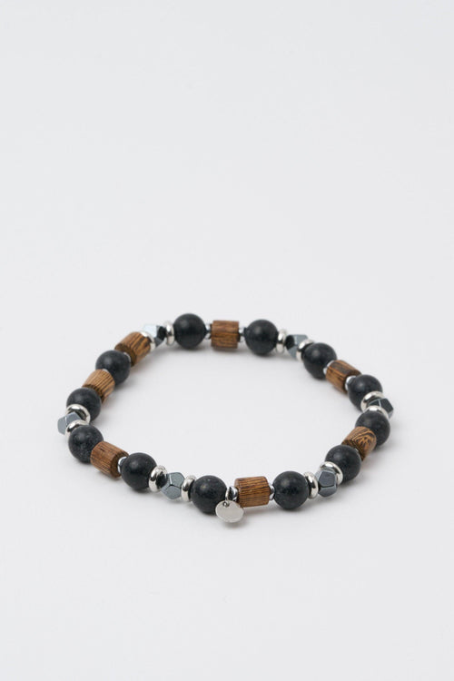 Bracciali Nero/legno Uomo