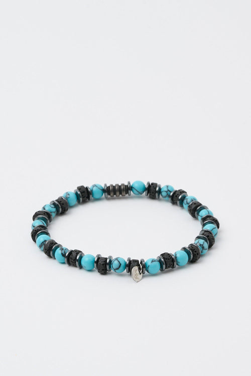Bracciali Nero/turchese Uomo