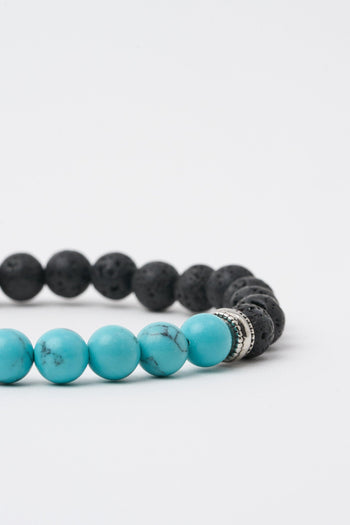Bracciali Nero/turchese Uomo - 2