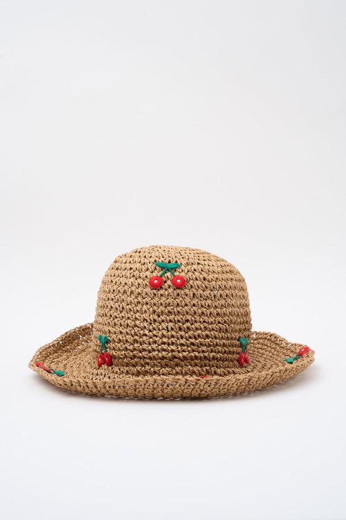 Cappello Ciliegia/naturale Donna