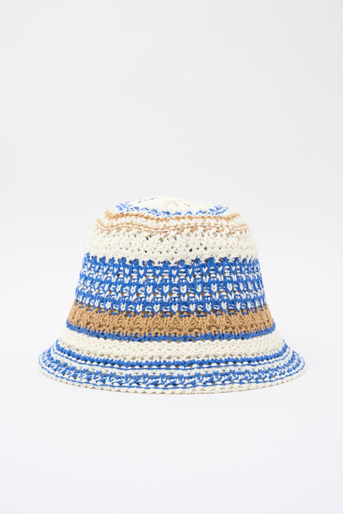 Cappello Bianco/blu/naturale Donna